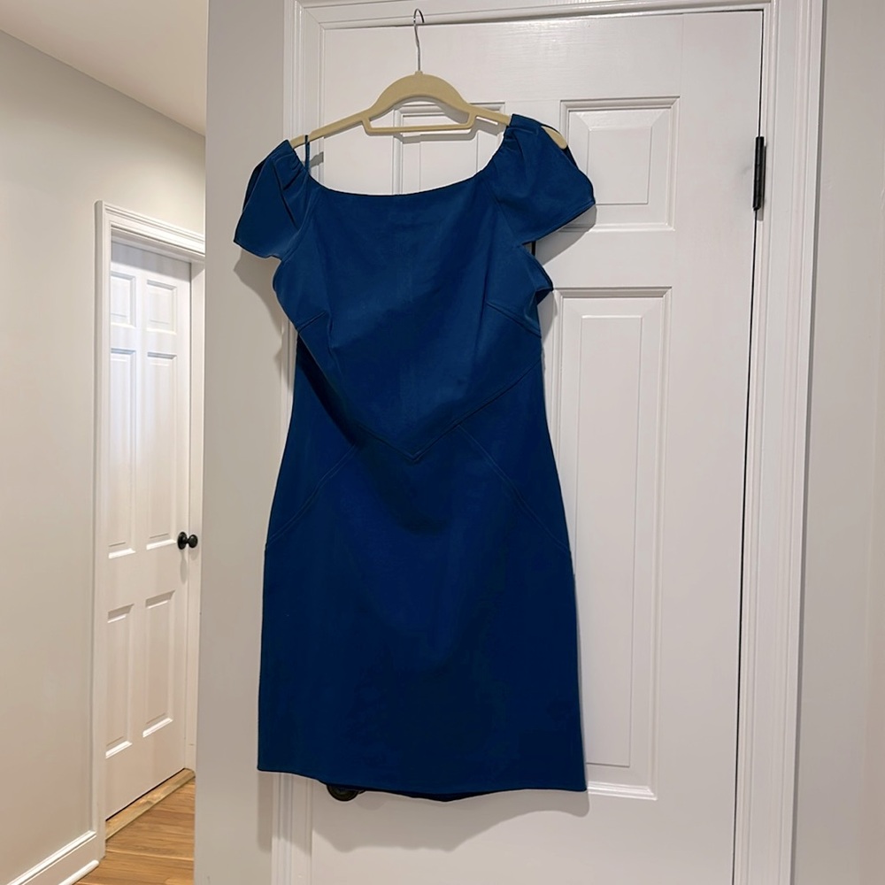 Diane von Furstenberg size 14 blue dress. Darting at waist.